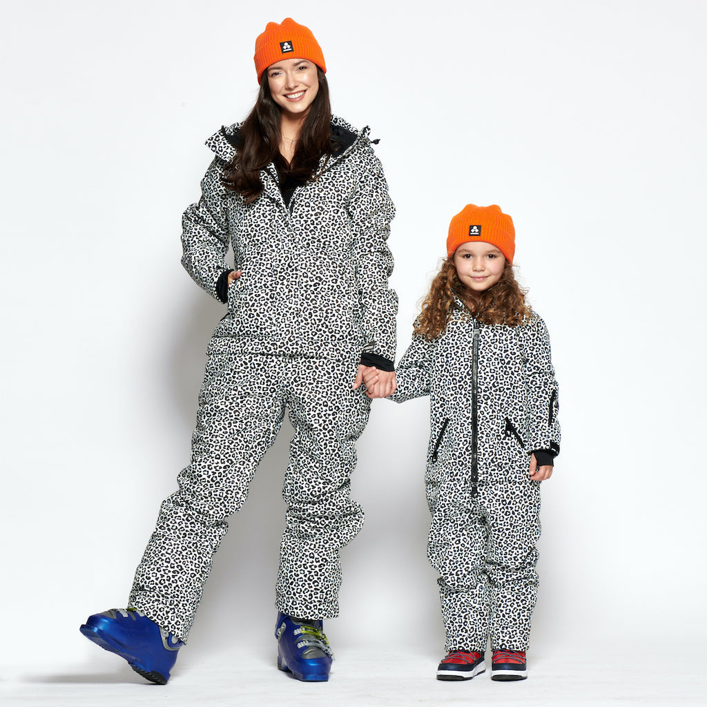 Kids 2-in-1 Snow Suit, Black Leopard