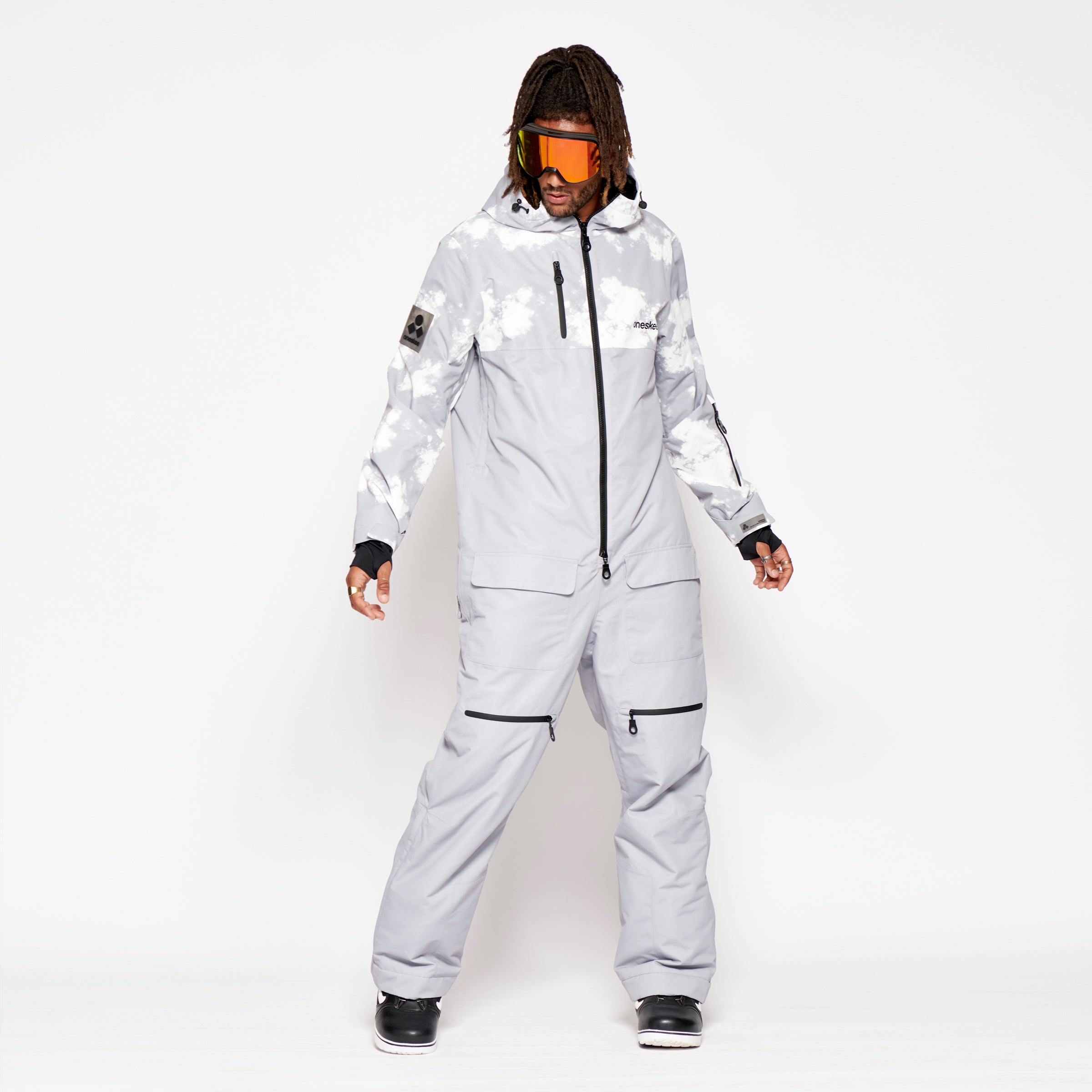 Men's Snow Suit, Grey Storm