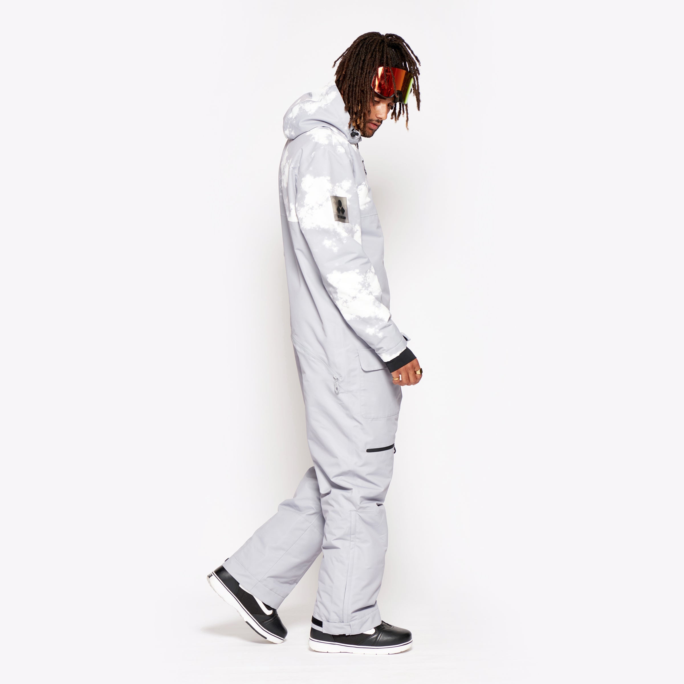 Men's Snow Suit, Grey Storm