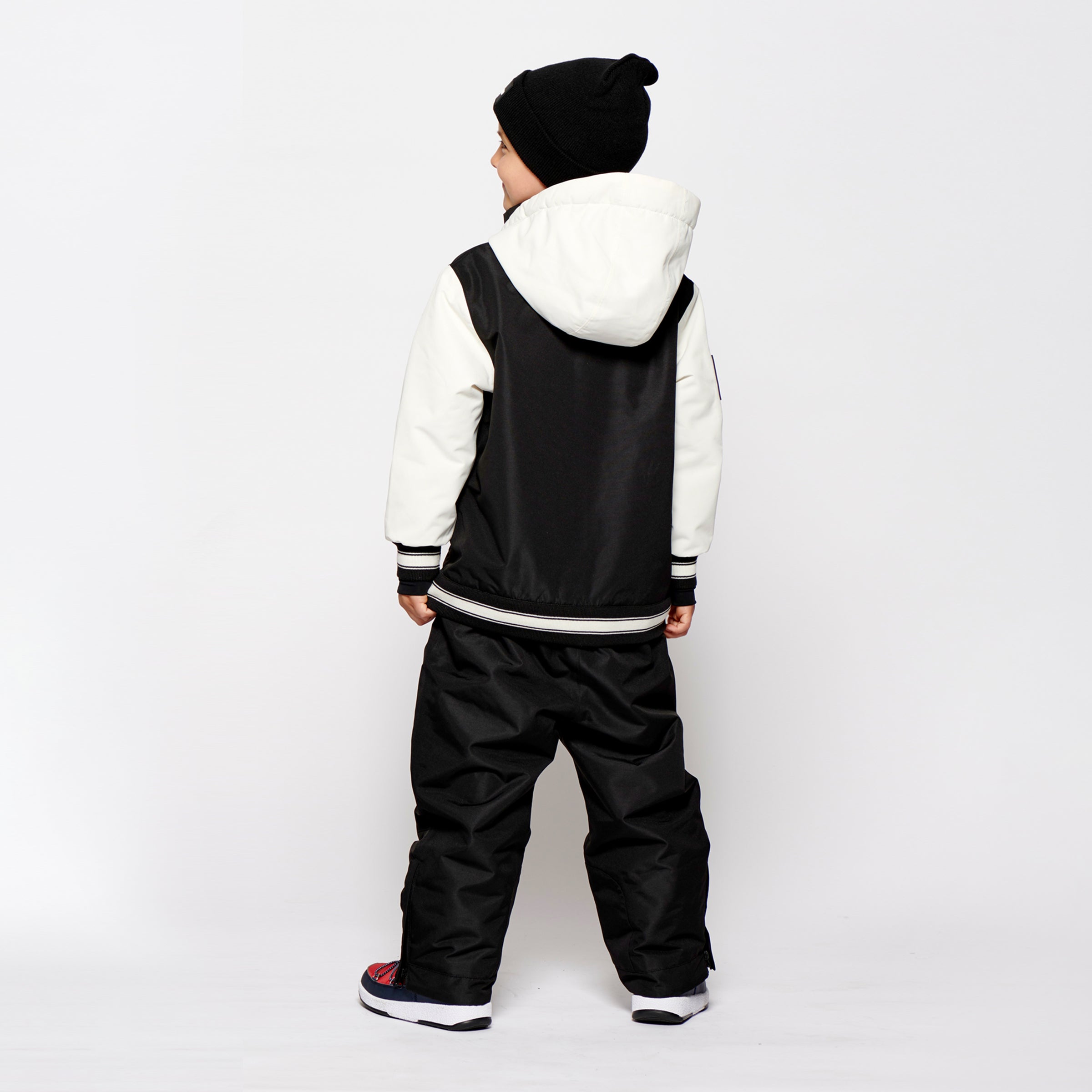 Kids 2-in-1 Snow Suit, Black Varsity