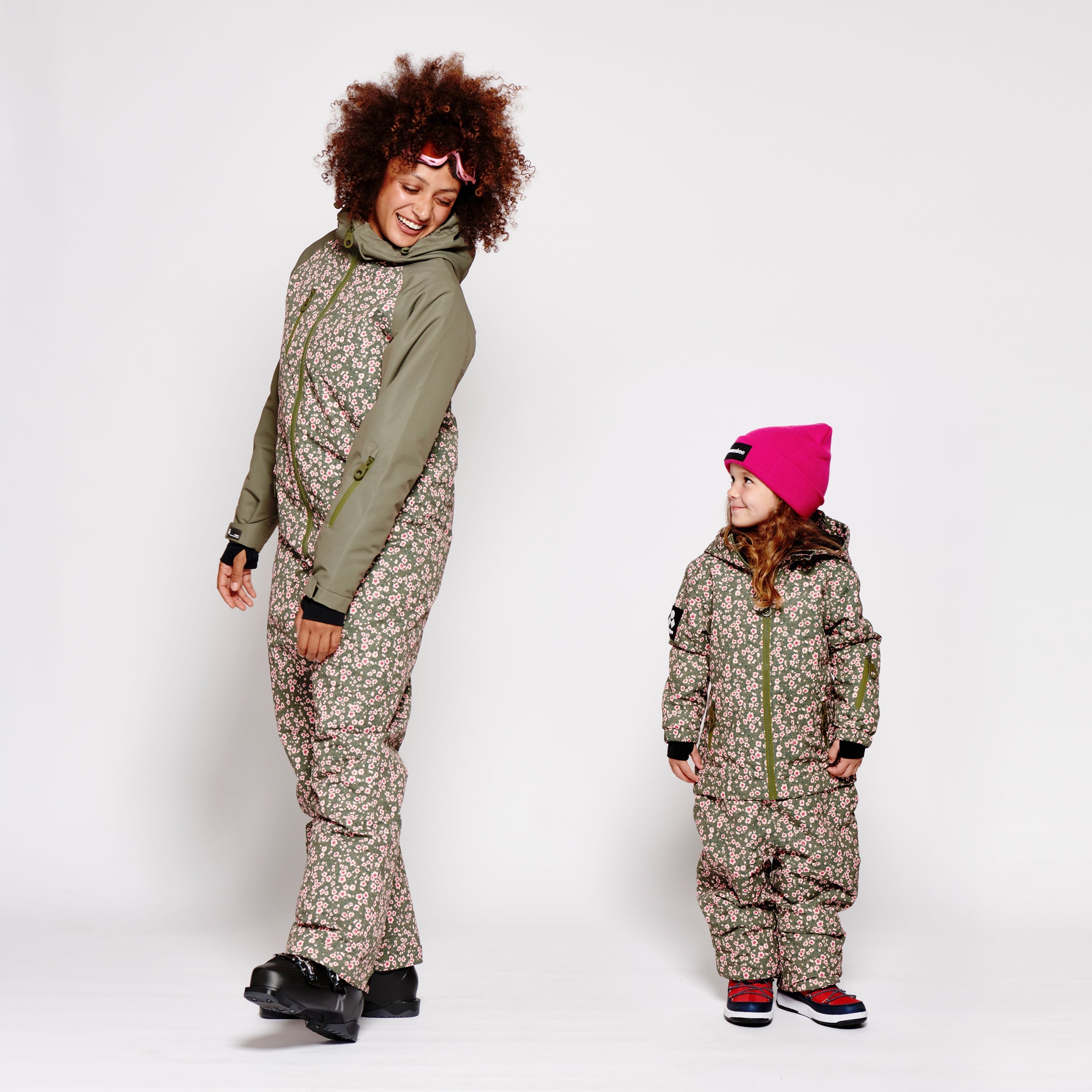 Kids 2-in-1 Snow Suit, Olive Floral