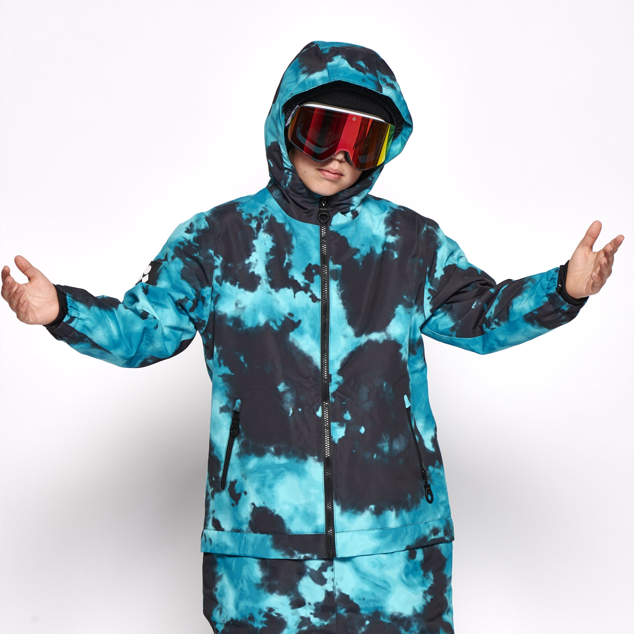 Kids 2 in 1 Snow Suit Turquoise Tie Dye oneskee ltd us