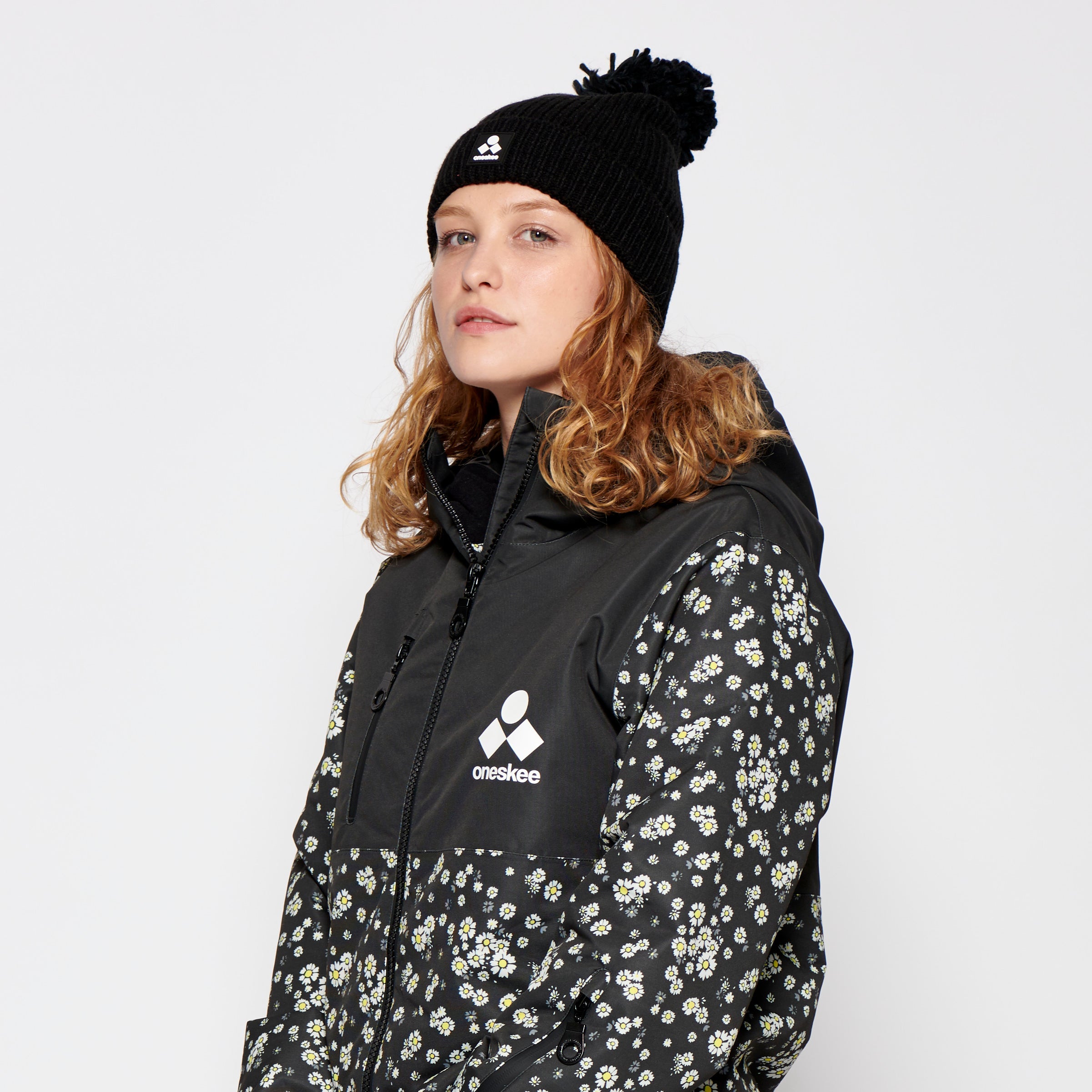 Women's Snow Suit, Black Floral