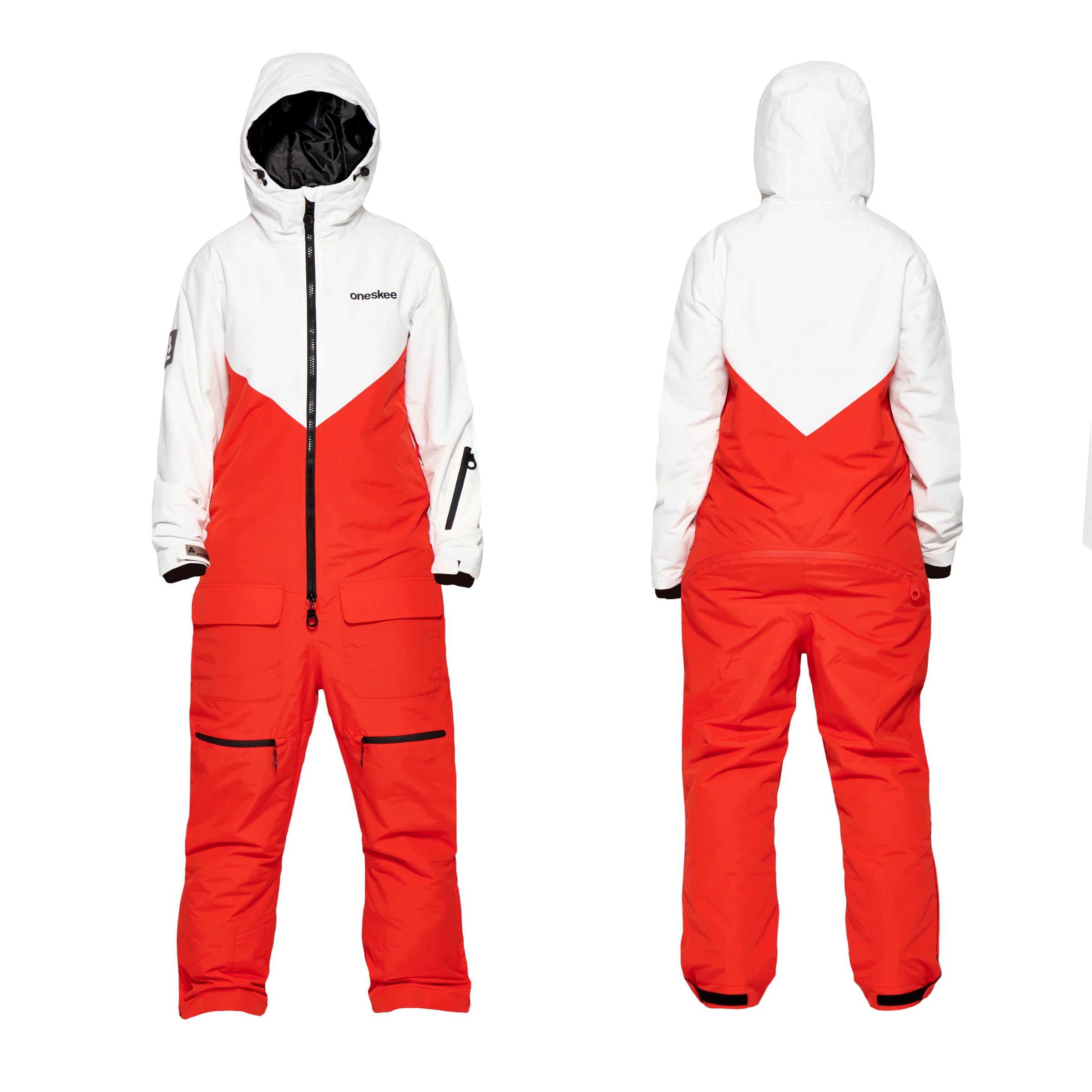 Women's Snow Suit, Red & White