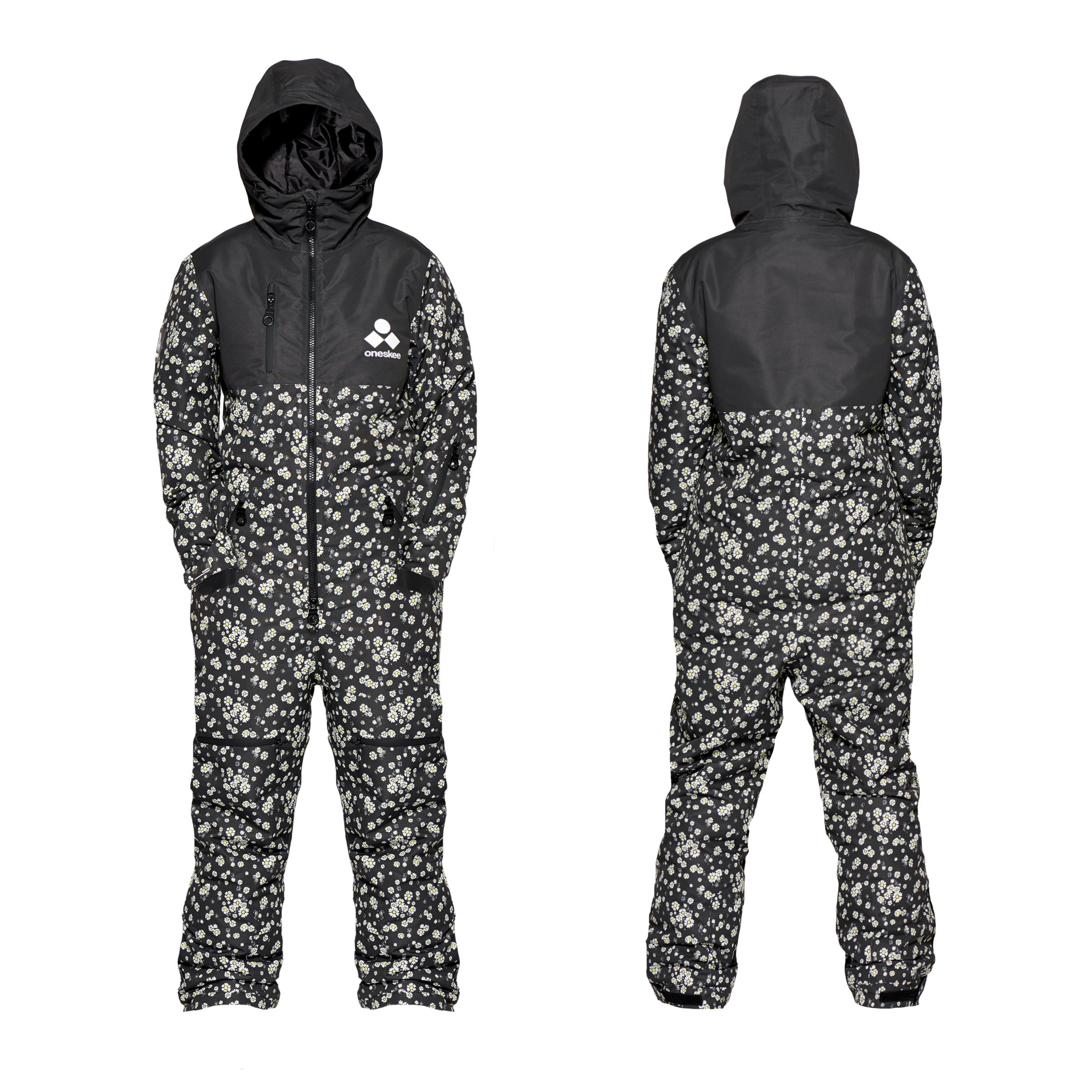 Women's Snow Suit, Black Floral