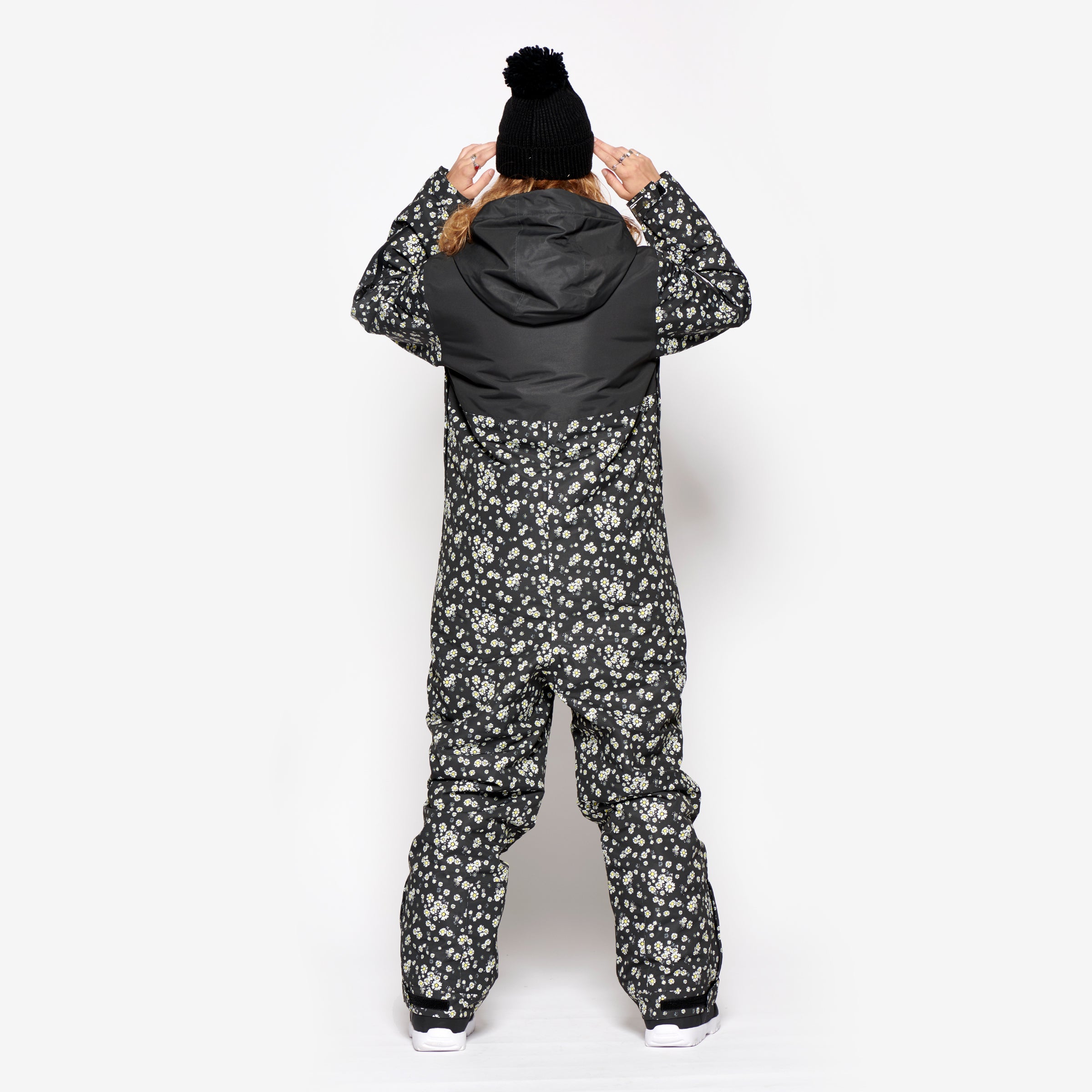 Women's Snow Suit, Black Floral