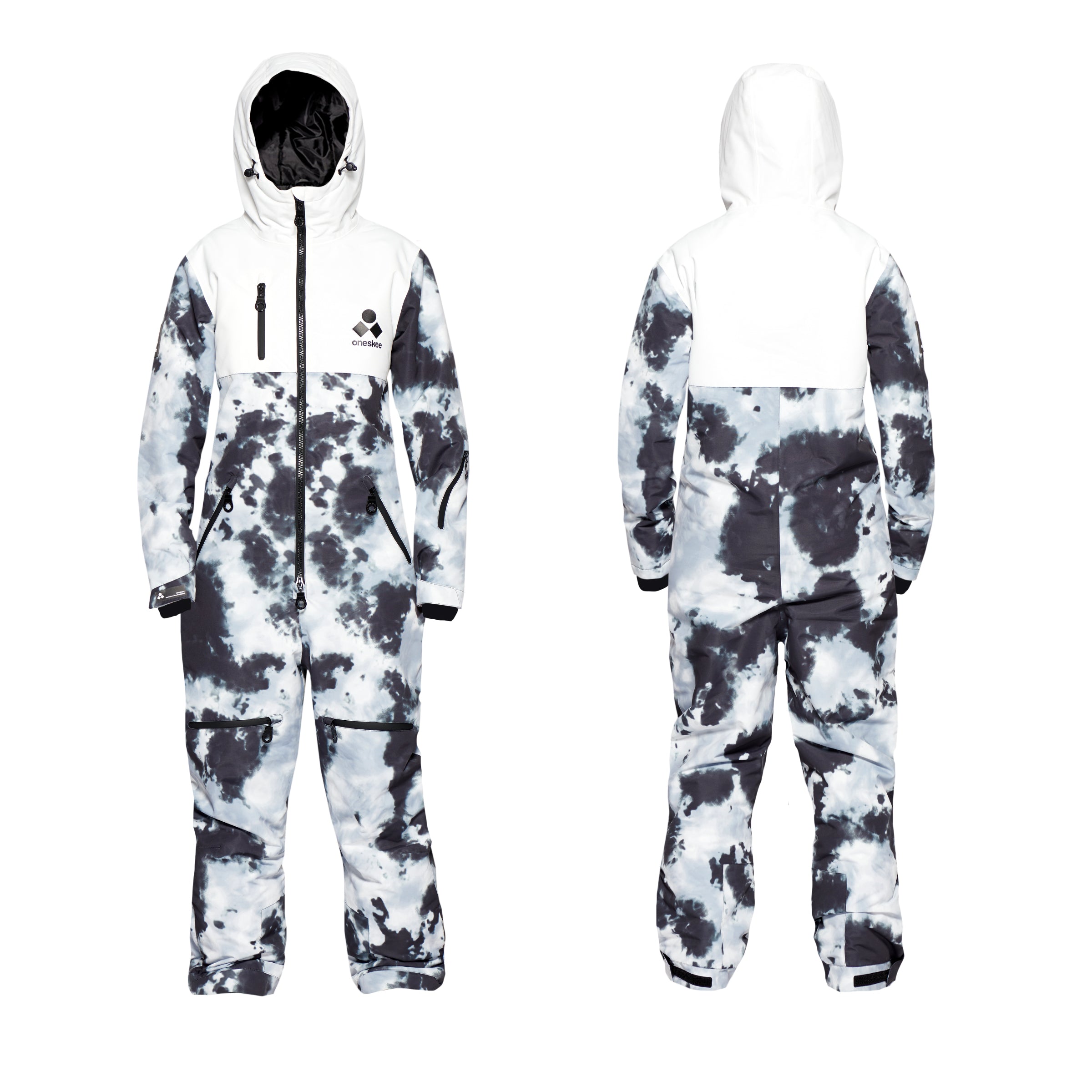 Women's Snow Suit, White Tie Dye