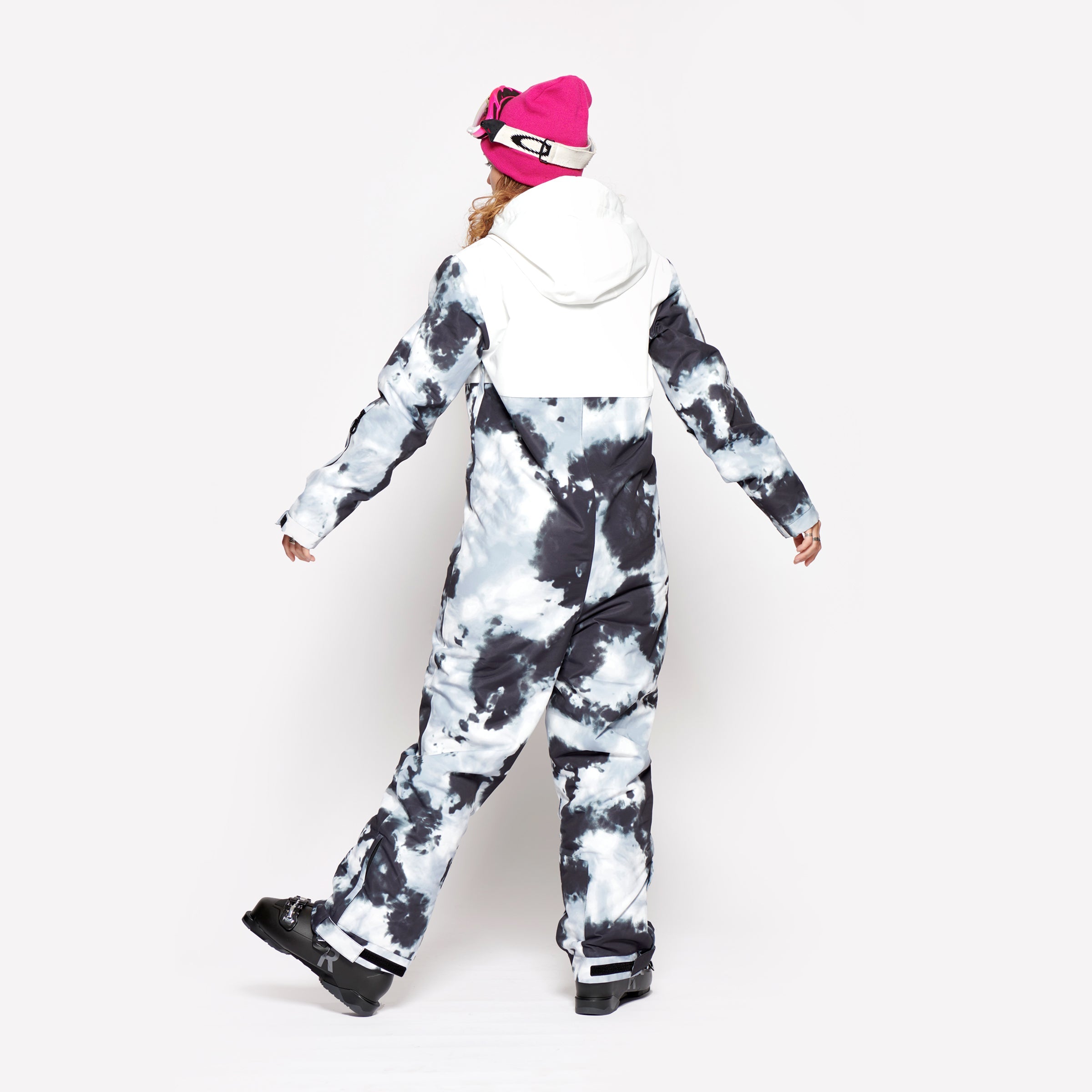 Women's Snow Suit, White Tie Dye