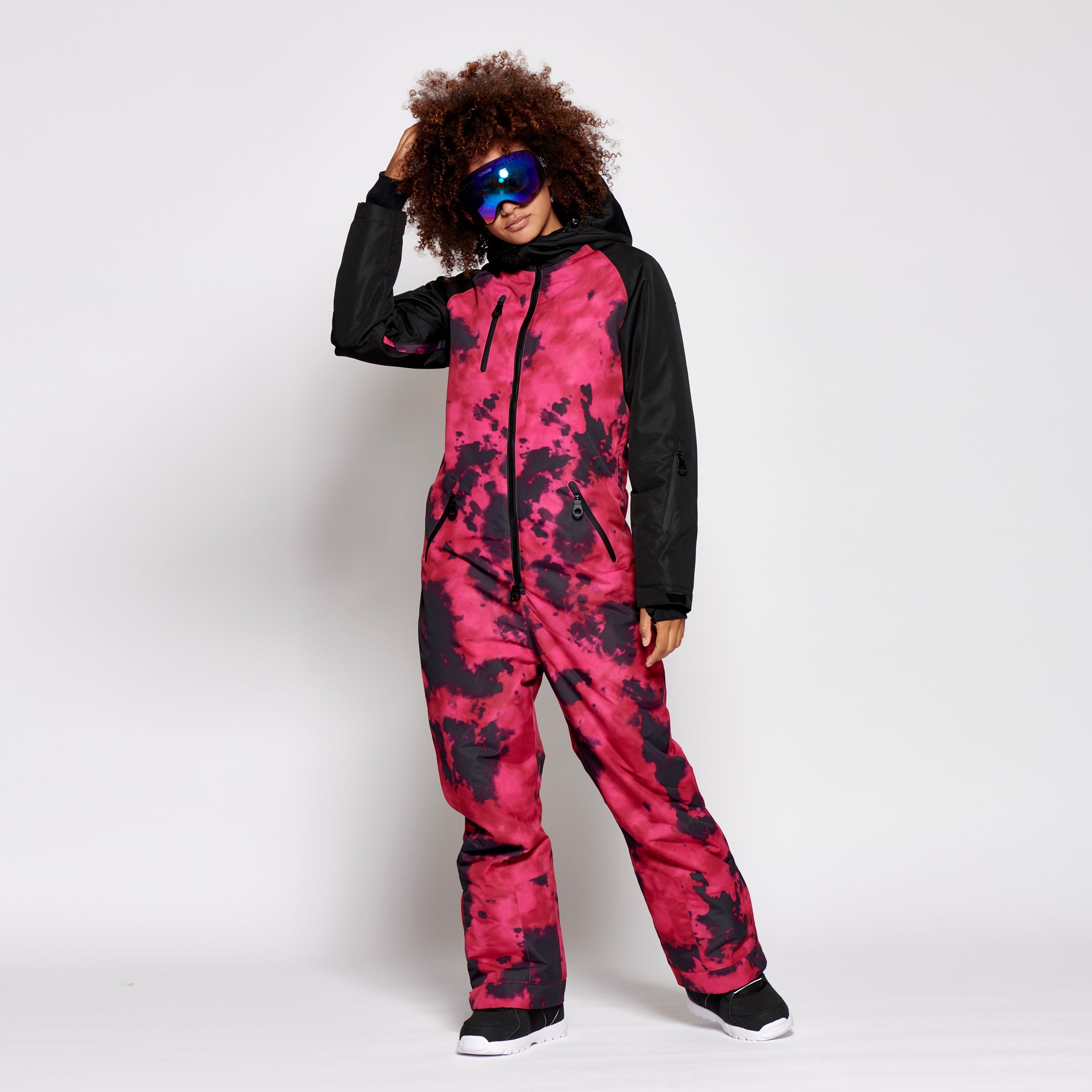 Women's Snow Suit, Pink Tie Dye