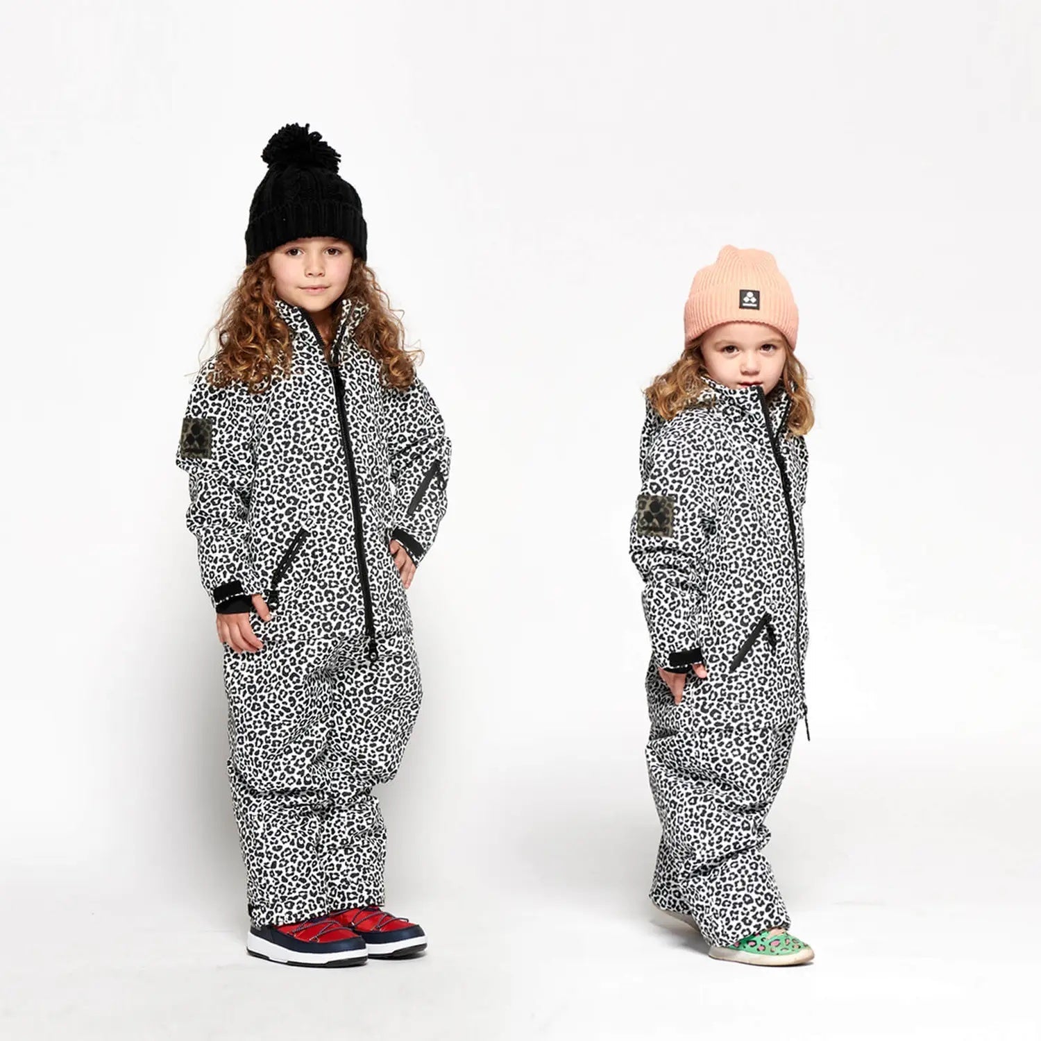 Kids 2-in-1 Snow Suit, Black Leopard